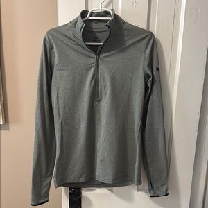 Nike Heather Gray Quarter-Zip Top